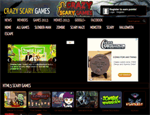 Tablet Screenshot of crazyscarygames.com